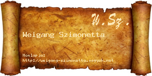 Weigang Szimonetta névjegykártya